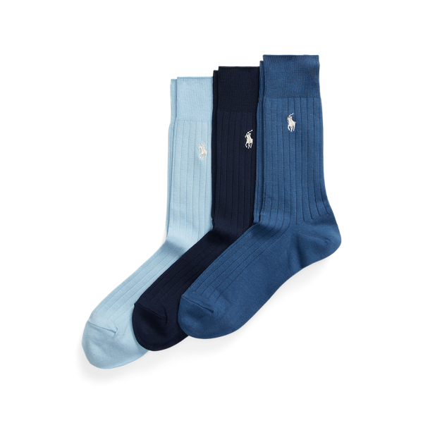 Rib-knit Cotton-Blend Crew Sock 3-Pack Polo Ralph Lauren 1