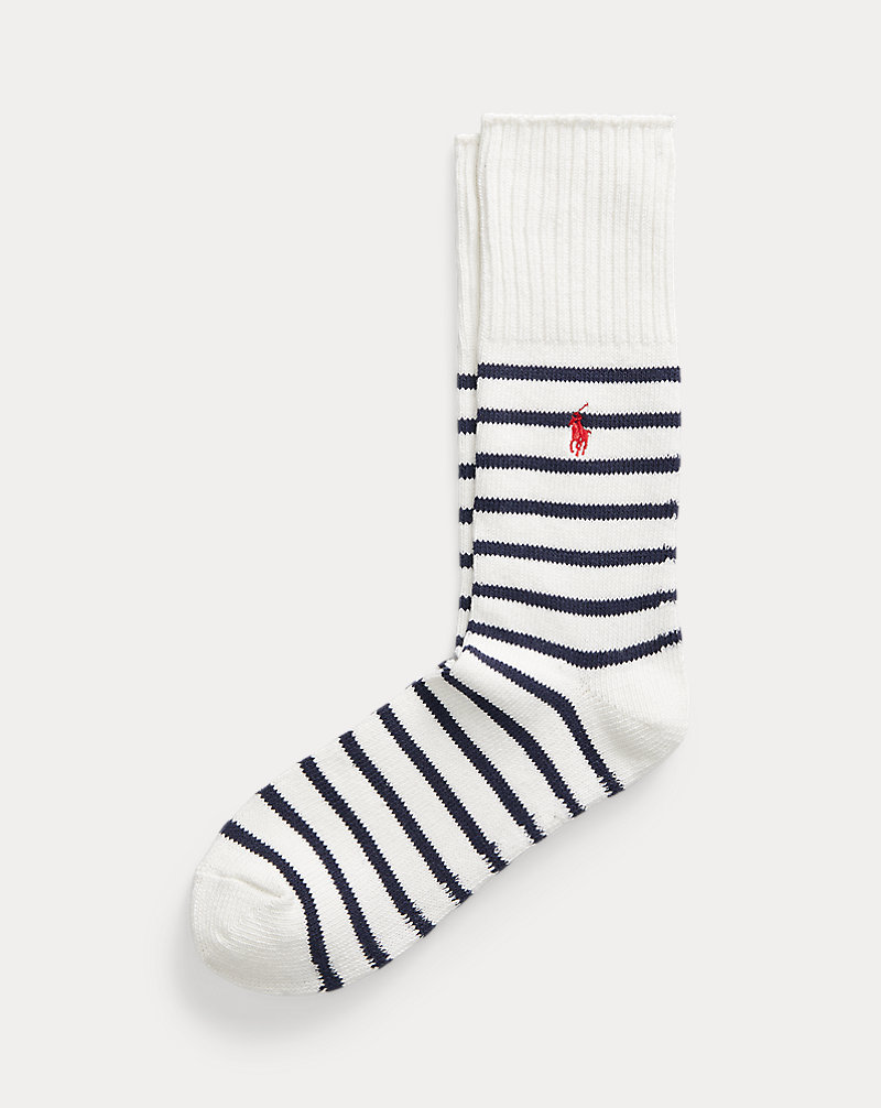 Striped Cotton-Blend Crew Socks Polo Ralph Lauren 1