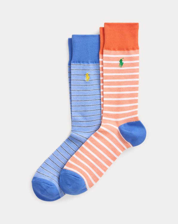 2 pares de calcetines con rayas