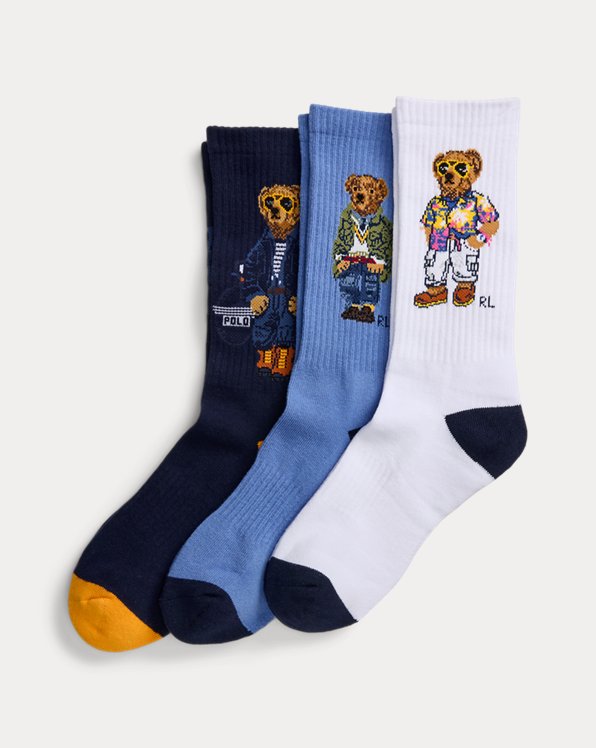 Polo Bear Crew 3-Sock Gift Set