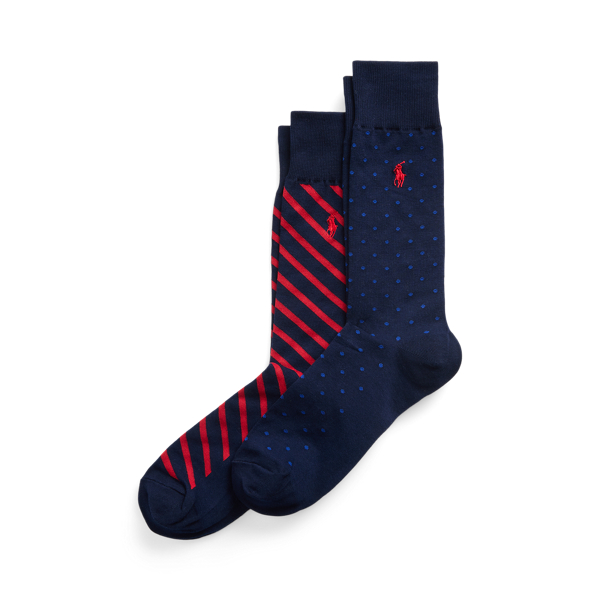 Polka-Dot &amp; Striped Trouser Sock 2-Pack Polo Ralph Lauren 1