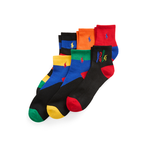 Color-Blocked Quarter-Crew Sock 6-Pack