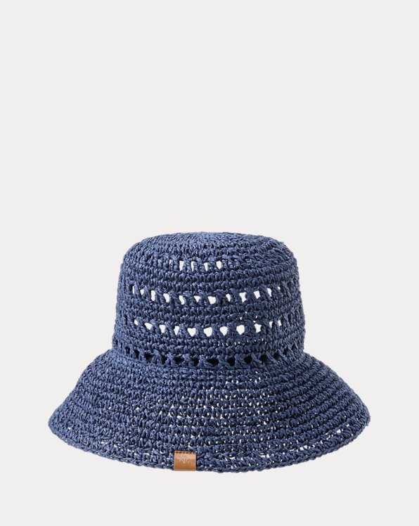 Crocheted Straw Bucket Hat