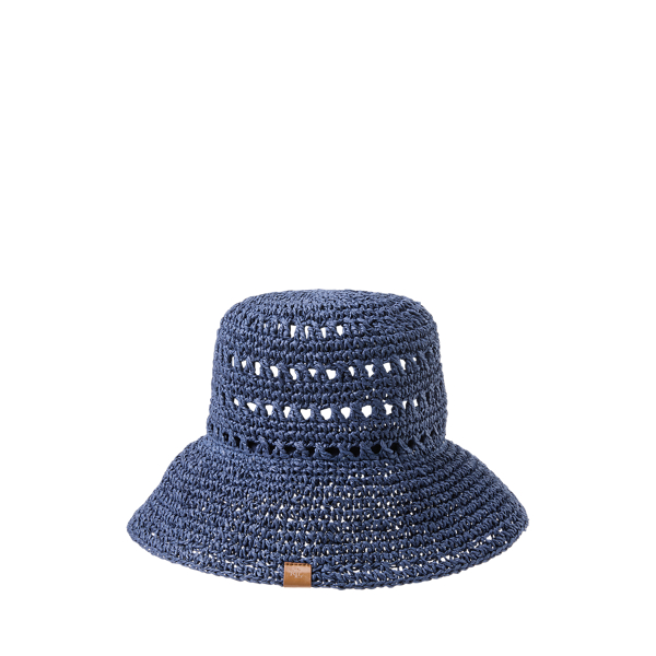 Crocheted Straw Bucket Hat for Women Ralph Lauren® UK