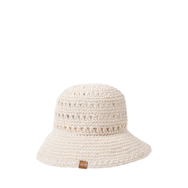 Crocheted Straw Bucket Hat