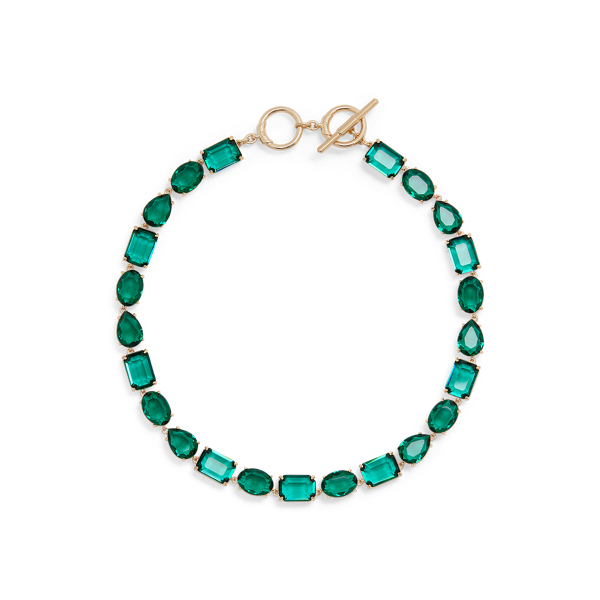 Gold-Tone Stone Collar Necklace