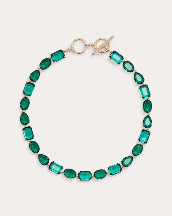 Gold-Tone Stone Collar Necklace