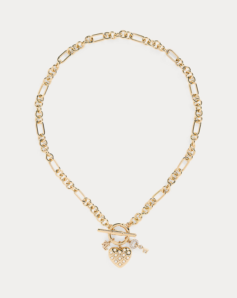 Gold-Tone Heart Pendant Necklace Lauren 1
