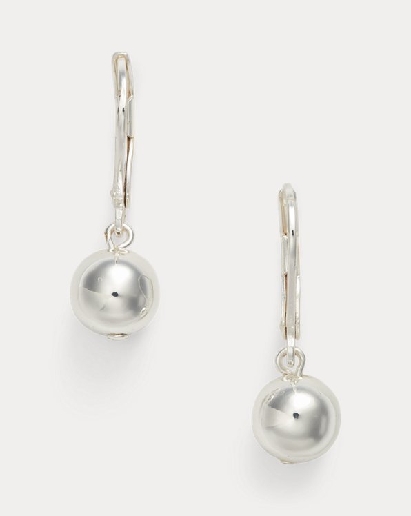 Silver-Tone Beaded Drop Earrings
