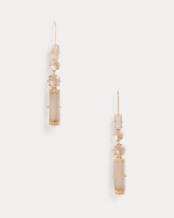 Gold-Tone Crystal Linear Earrings