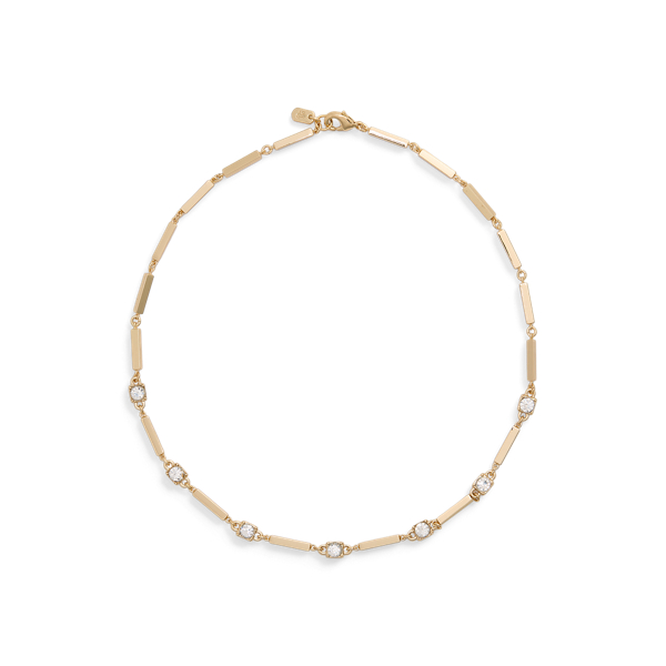 Gold-Tone Crystal Collar Necklace