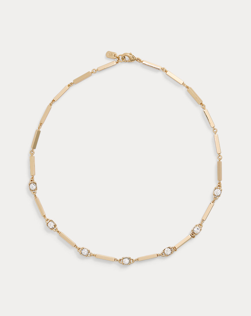Gold-Tone Crystal Collar Necklace Lauren 1