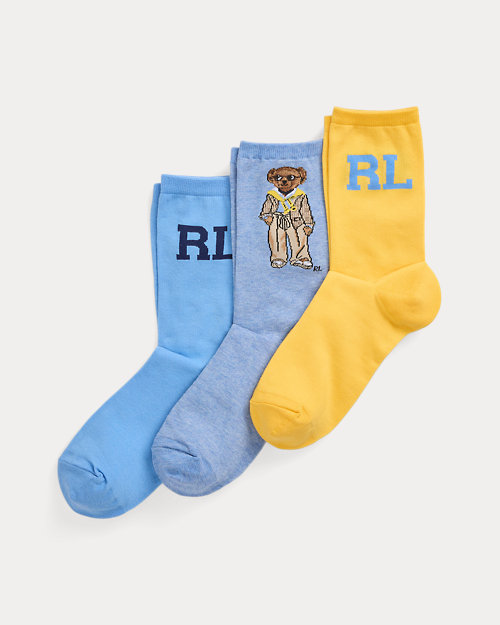 Polo Bear Crew Sock 3-Pack Gift Set