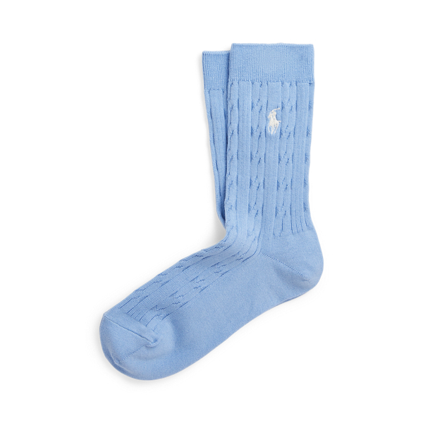 Cable-Knit Cotton-Blend Crew Socks Polo Ralph Lauren 1