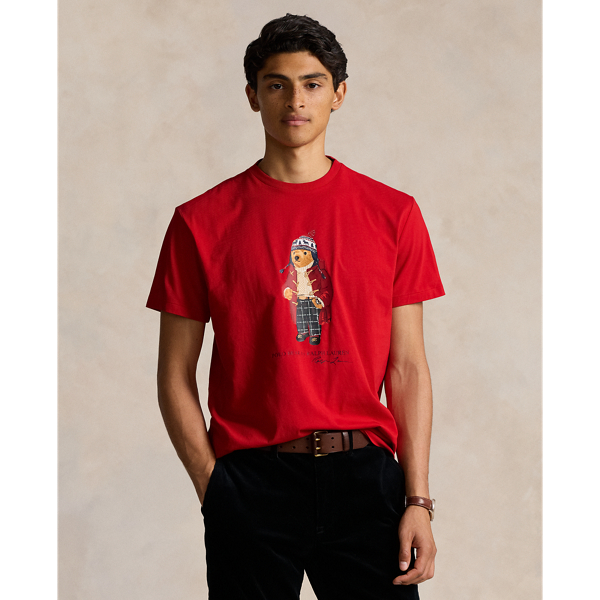 Men s Red Designer T Shirts Ralph Lauren SI