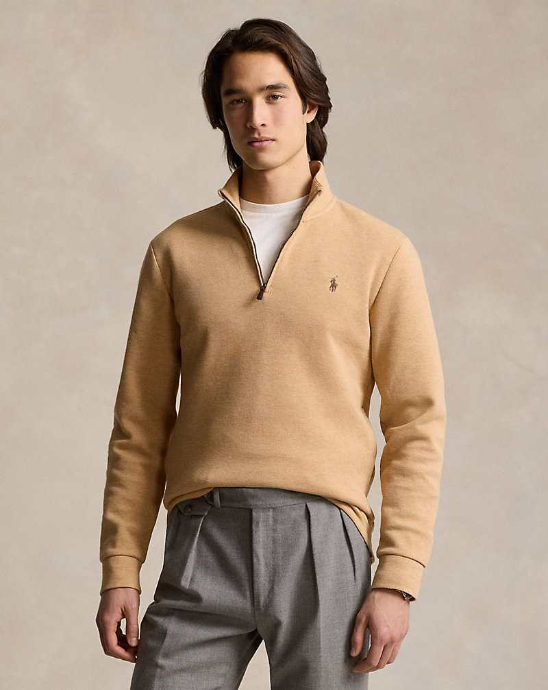 Double-Knit Mesh Quarter-Zip Pullover Polo Ralph Lauren 1