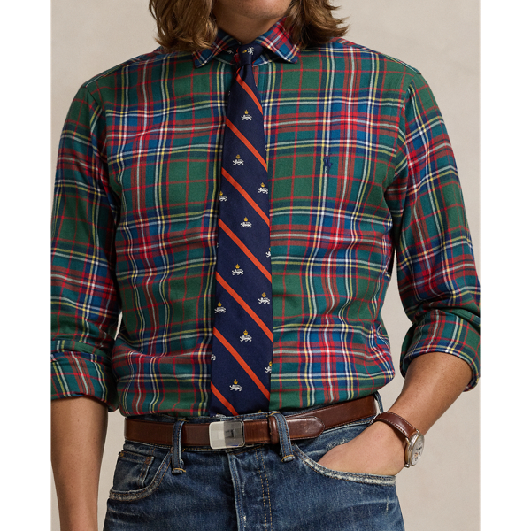 Custom Fit Plaid Twill Shirt