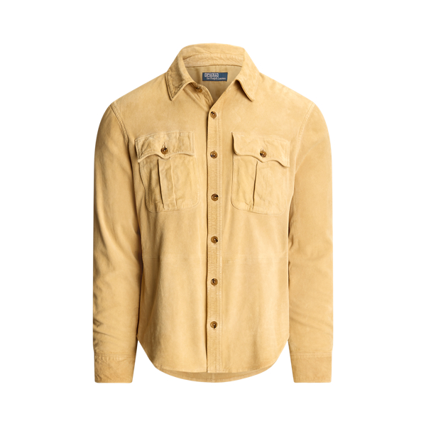 Suede utility overhemd