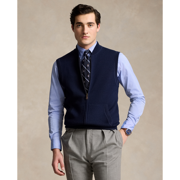 Washable Wool Full-Zip Jumper Waistcoat