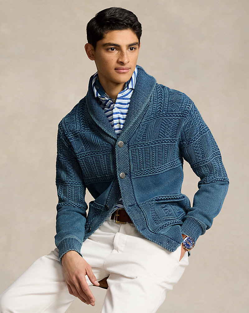 Anchor Aran-Knit Cotton Cardigan Polo Ralph Lauren 1