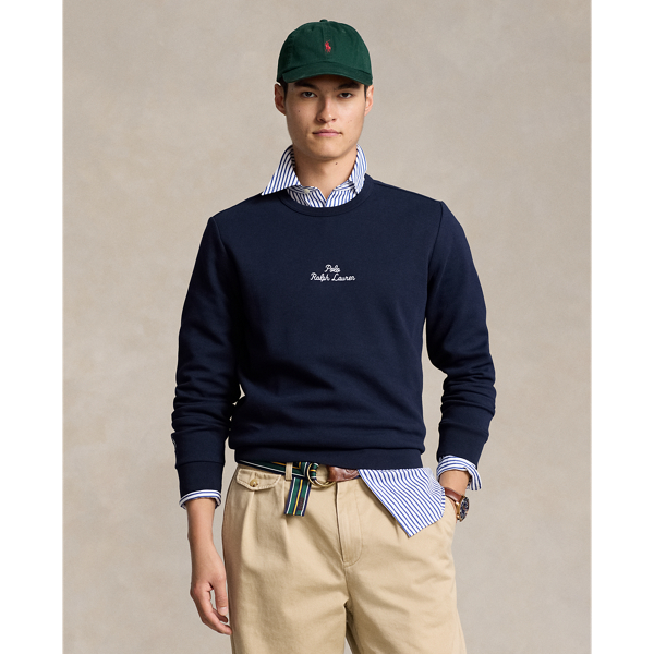 Embroidered-Logo Double-Knit Sweatshirt