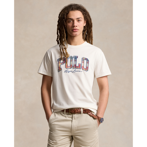 Classic Fit Plaid-Logo Jersey T-Shirt Polo Ralph Lauren 1