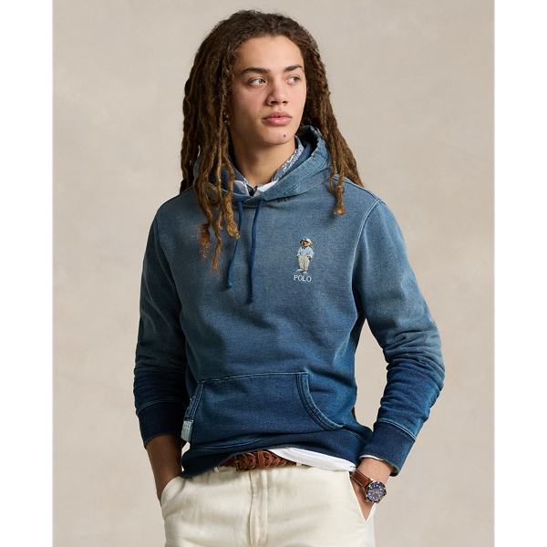 Polo Bear Indigo French Terry Hoodie