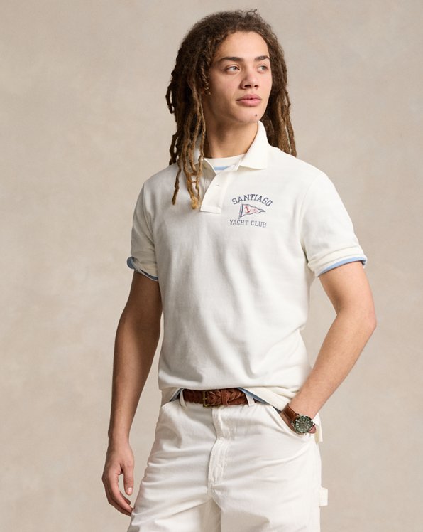 Classic Fit Nautical Mesh Polo Shirt