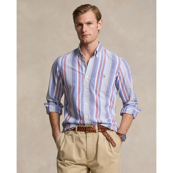 Custom Fit Striped Oxford Shirt Polo Ralph Lauren 1