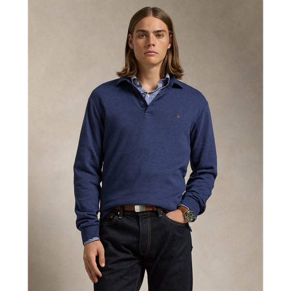Dark blue ralph lauren shirt hot sale