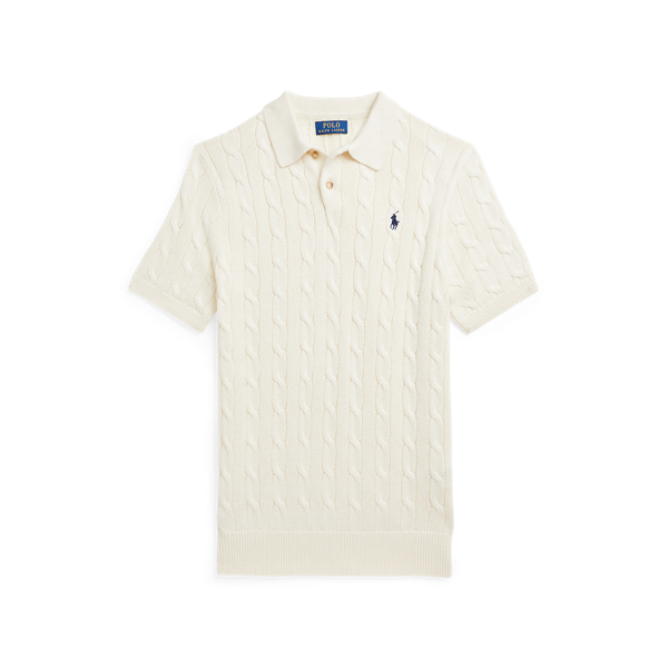 Polo Ralph Lauren Men's Linen-Cotton Polo-Collar Jumper