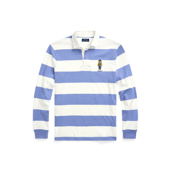 Long Sleeve Jersey Knit Novelty Polo Society Bear Rugby Shirt main image 1