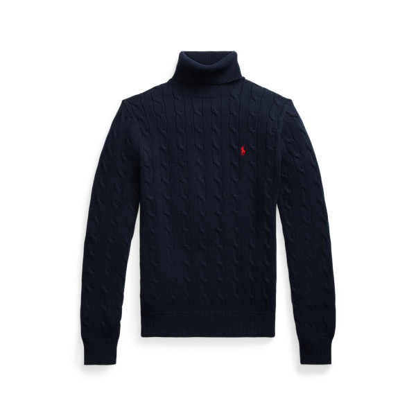 Pull torsadé à col roulé en coton pour homme | Ralph Lauren® BE