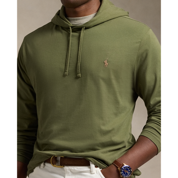Hooded polo shirt deals