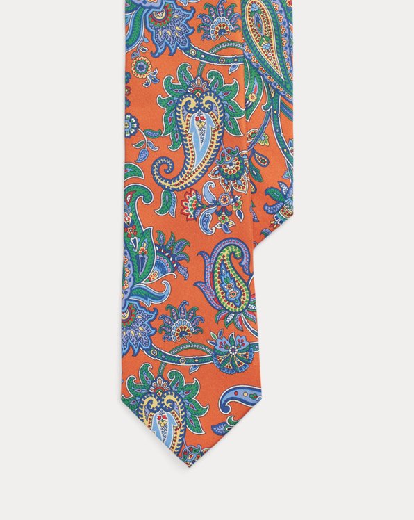 Cravate sergé de soie motif paisley
