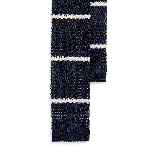 Embroidered Striped Knit Tie Polo Ralph Lauren 1