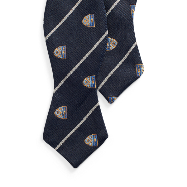 Striped Silk Repp Club Bow Tie