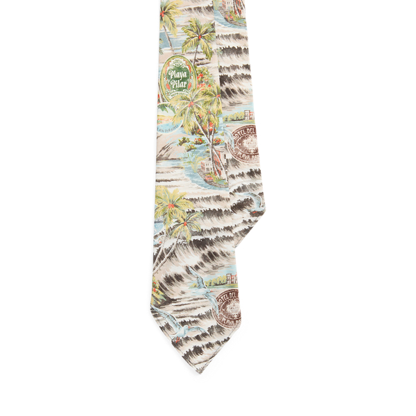 Vintage-Inspired Tropical-Print Tie Polo Ralph Lauren 1