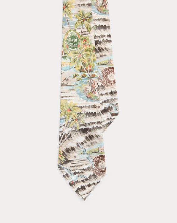 Vintage-Inspired Tropical-Print Tie