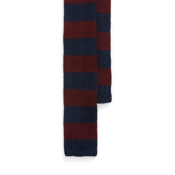 Striped Knit Wool Tie Polo Ralph Lauren 1