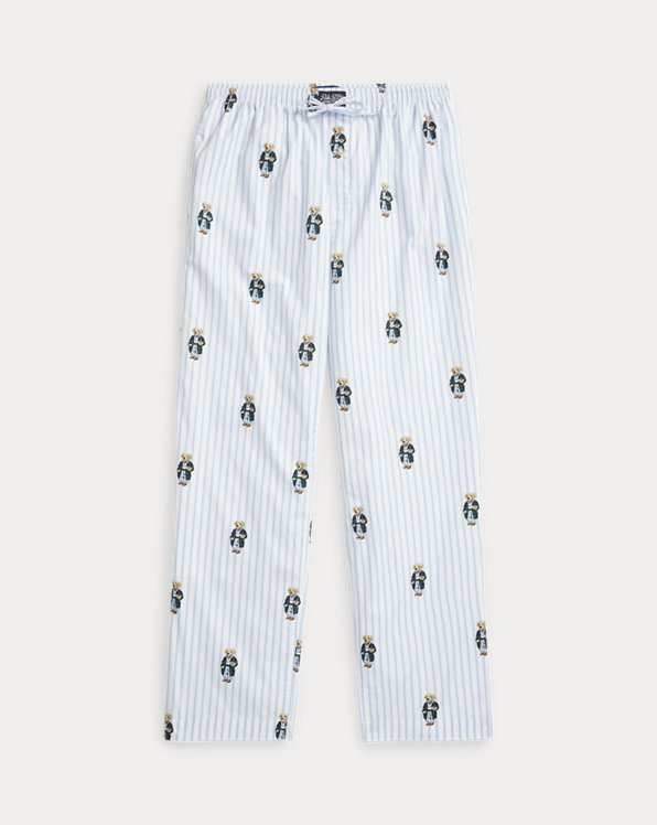 Polo Bear Striped Cotton Pyjama Trouser