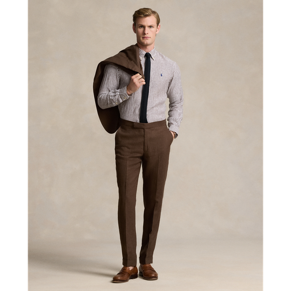 Le Pantalon Louisiane en Flanelle de Laine Gris Foncé