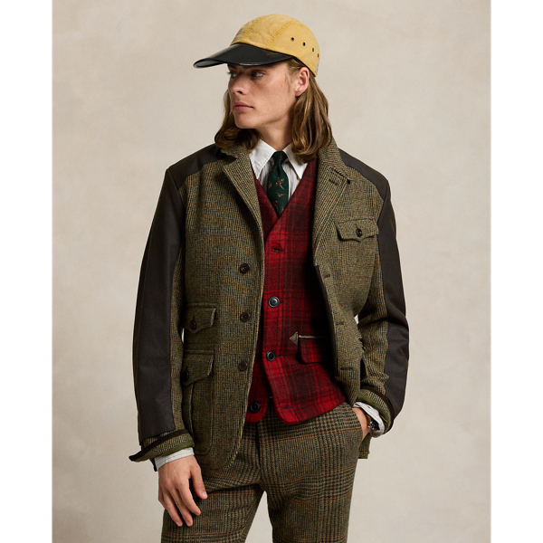 Veste ajustée tweedée en toile cirée pour homme Ralph Lauren® FR
