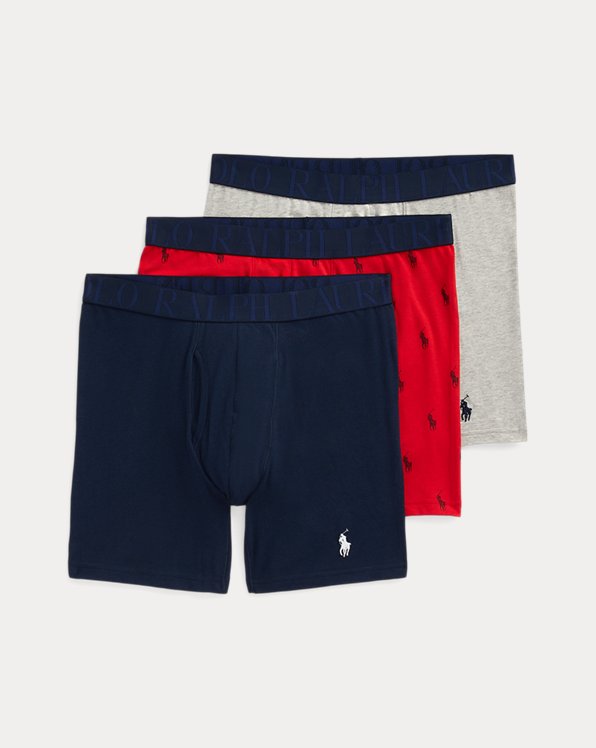 Polo Ralph Lauren 6 PACK Boxer Briefs Red Navy Blue Classic Underwear 3 Pack  x2