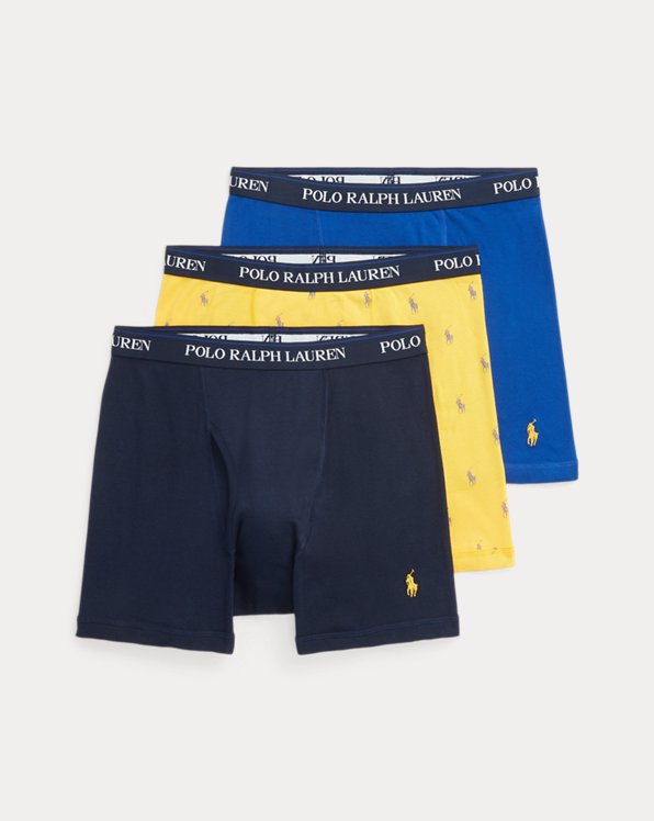 Mens Polo Ralph Lauren multi Stretch-Cotton Printed Boxer Briefs (Pack of  3)