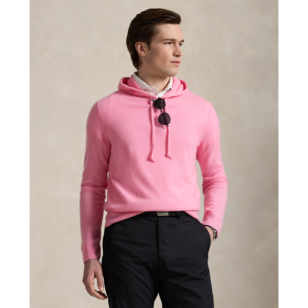 Pink polo hoodie mens outlet