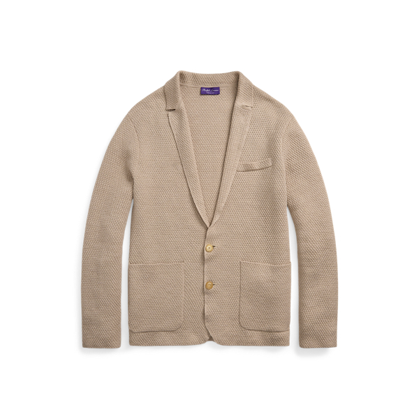 Textured Linen Blend Blazer Cardigan