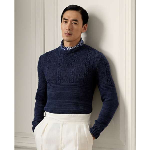 Textured Linen-Cashmere Sweater