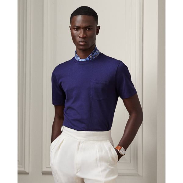 Garment-Dyed Jersey Pocket T-Shirt Purple Label 1