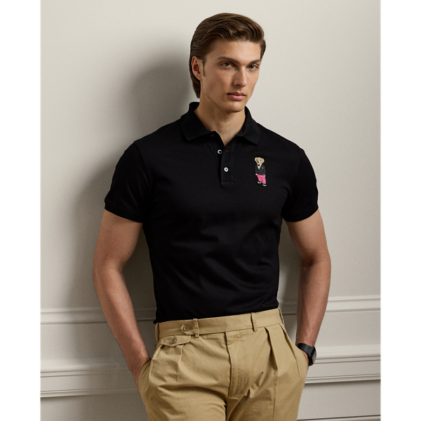 Custom Slim Polo Bear Pique Polo Shirt
